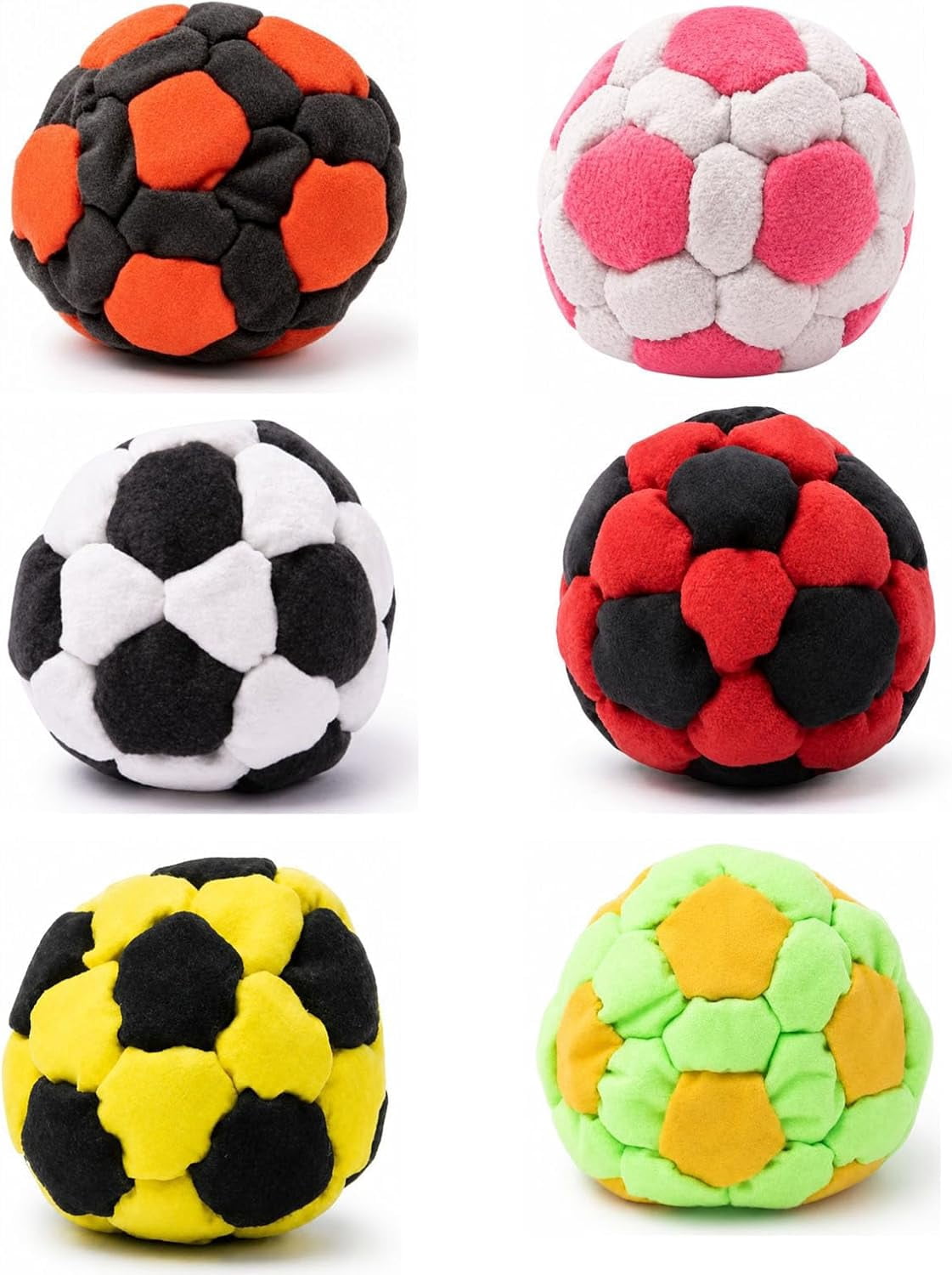 6PCS Knitted Hacky Sack