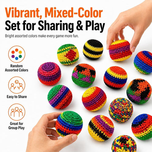 6PCS Knitted Hacky Sack